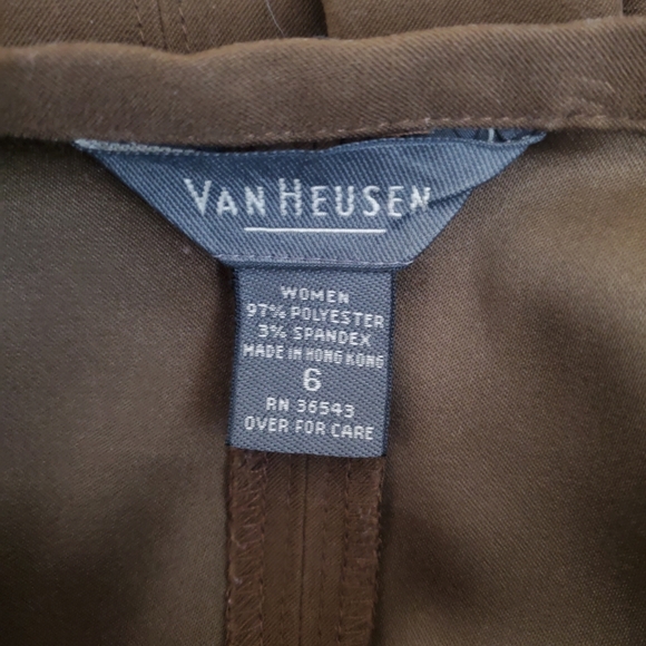 ◇◇ Van Heusen Chocolate Brown Two Piece Skirt Set Size Small/6 Modest - Picture 7 of 10